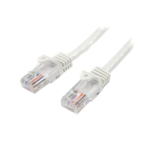 StarTech.com CAT5e Cable - 7 m White Ethernet Cable - Snagless - CAT5e Patch Cord - CAT5e UTP Cable