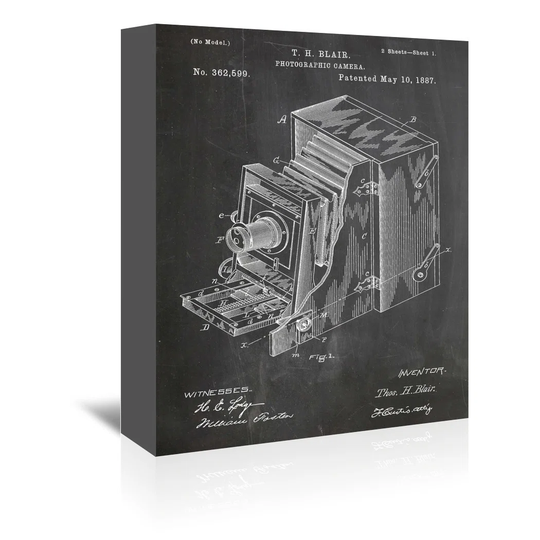 'Photographic Camera' by House of Borders Graphic Art Wrapped on Canvas