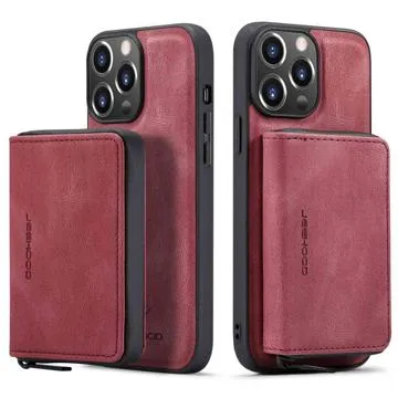 Jeehood Detachable 2-in-1 iPhone 14 Pro Case with Wallet - Red