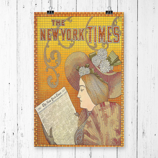 'Vintage Poster New York Times' vintage Advertisement