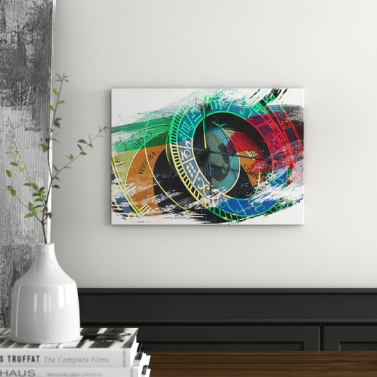 'Astronomical Clock Prague Czech Republic' Graphic Art Print Poster