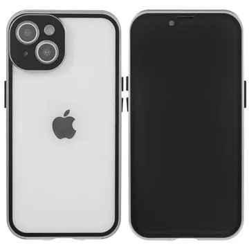Anti-Spy 3-in-1 iPhone 14 Protection Set - Silver
