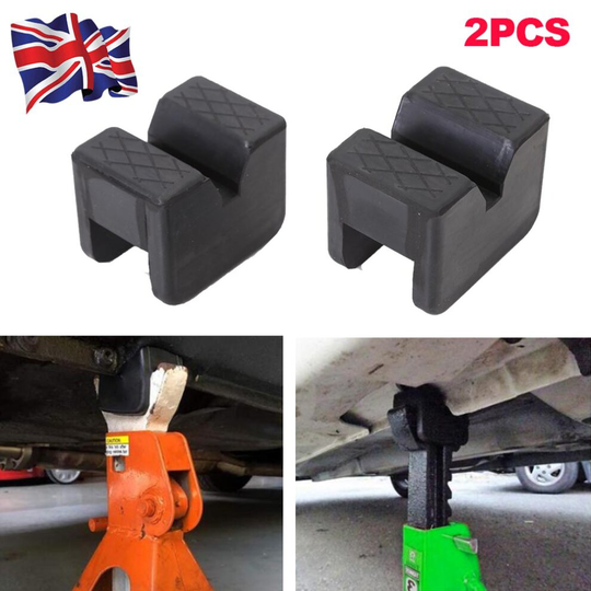 2X Rubber Axle Jack Pad Jacking Stand Pads Adapter Frame Rail Protector Lifting