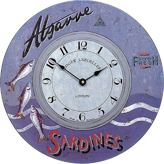 36cm Algarve Sardines Wall Clock