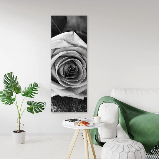 Canvas Print, Black And White Flowers
