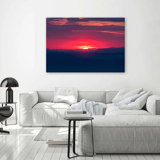 Canvas Print Red Sunset