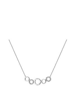 Hot Diamonds Balance White Topaz Necklace