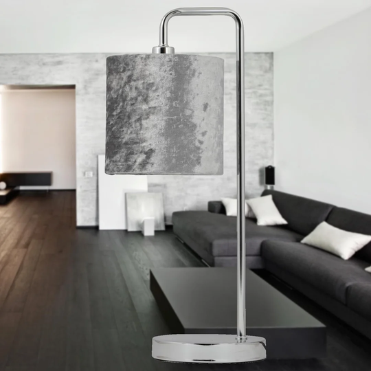 Suwanee 46Cm Polished Chrome Table Lamp