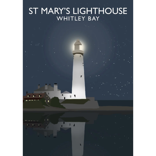 St. Marys Lighthouse 2 BY Richard O'Neil - Graphic Art Print on Paper