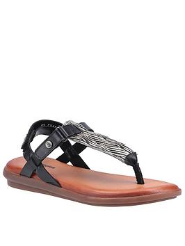 Hush Puppies Norah Flip Flop - Zebra, Zebra, Size 3, Women