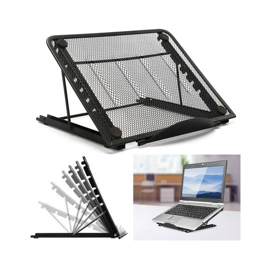 Mesh Ventilated Adjustable Laptop Tablet Stand Folding Table Cooling Holder