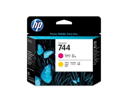 HP 744 Magenta & Yellow Original DesignJet Printhead For use with - Designjet Z6200 & Z5600 - F9J87A