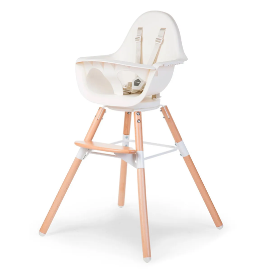 Childhome Evolu One 80 Degree Chair Natural and White