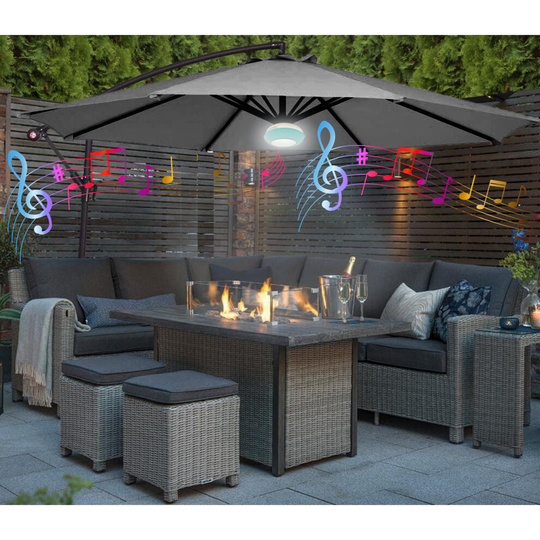 (Grey) Garden Bluetooth banana parasol