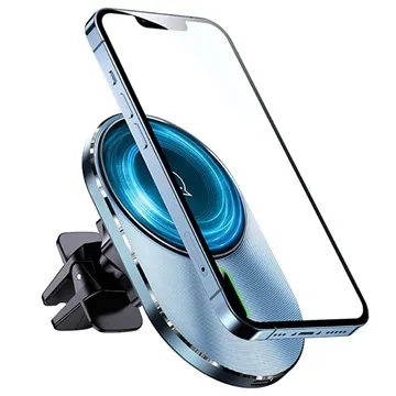 Usams CD170 Magnetic Car Holder / Wireless Charger - 15W - Grey