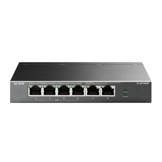 TP-Link 6-Port 10/100Mbps Desktop Switch with 4-Port PoE+