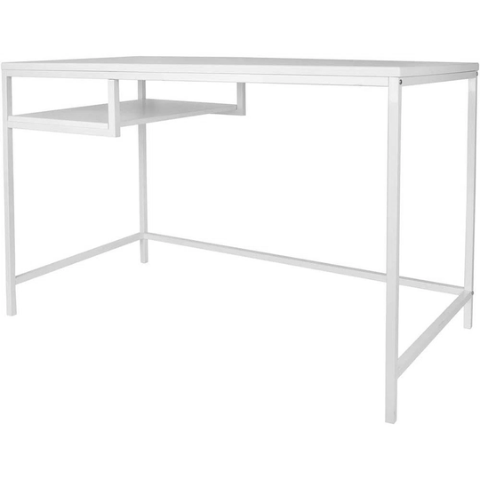 White Fushion Wood And Metal Desk