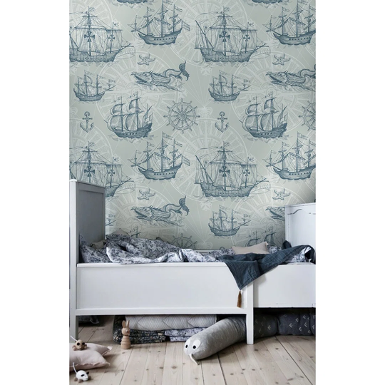 Sierra Old Sailor Pastel 2.5m x 2.5m Matte Wallpaper Roll