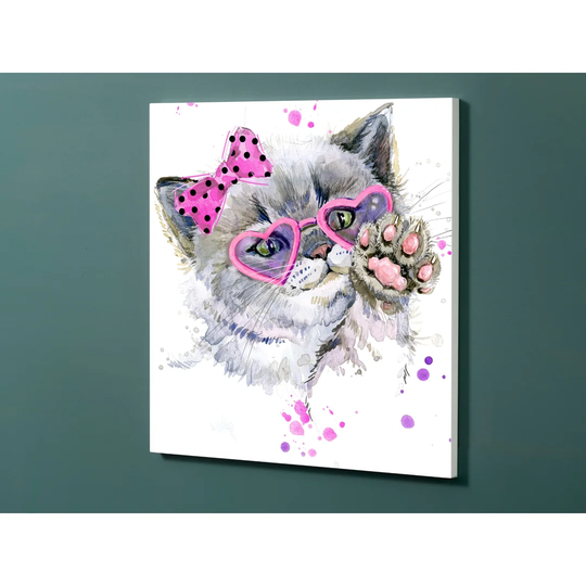 Notiz Motive Cat Magnetic Wall Mounted Cork Board