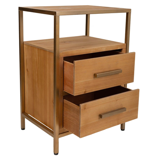 Hurwitz 2 Drawer Bedside Table