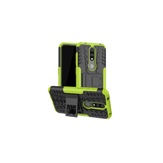 Nokia Nokia 2.4 Armor Shockproof Stand Phone Case Cover (Green)