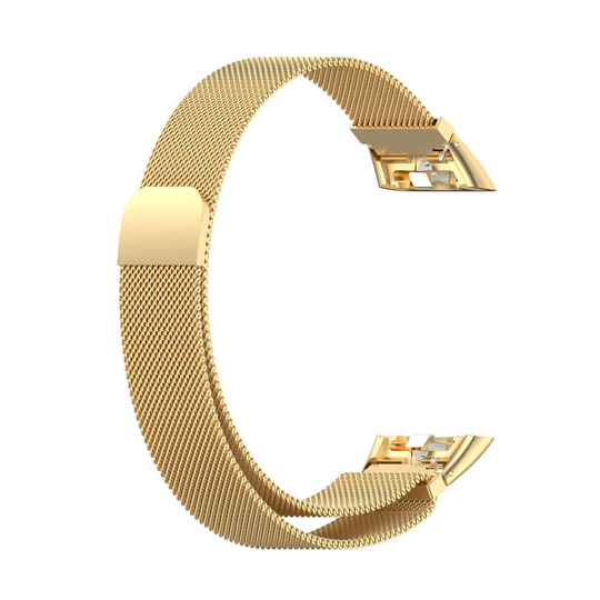 (Gold) Milanese Strap For Huawei Honor Band 6 Metal Replacement Magnetic Bracelet