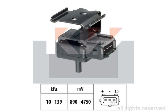 Air Pressure Sensor, height adaptation Made in Italy - OE Equivalent 493068 KW 493068