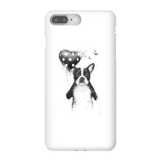 Balazs Solti Bulldog And Balloon Phone Case for iPhone and Android - iPhone 8 Plus - Snap Case - Gloss