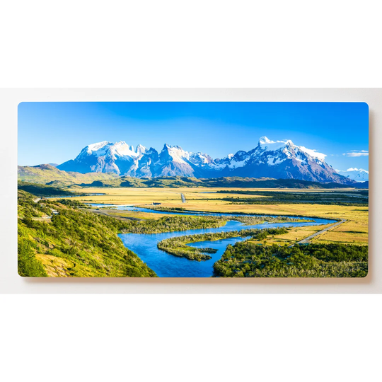 Backlight Motive Wall Picture Lake Mountains Magnetic Cork Board