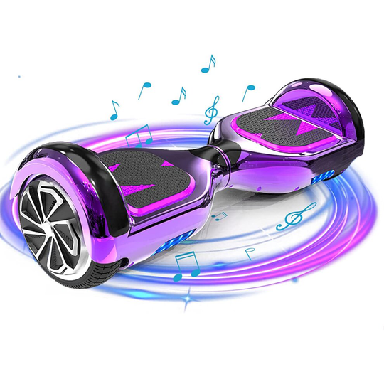 Purple Hoverboard With Bluetooth And LED Lights