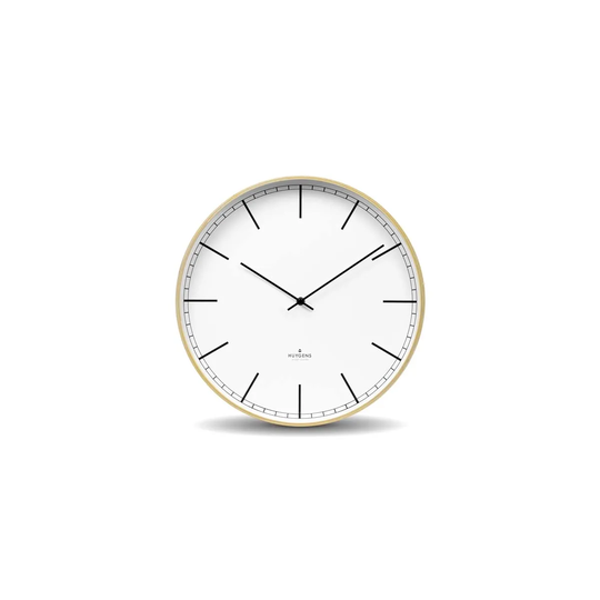 Huygens Wood Index Clock - White/35Cm