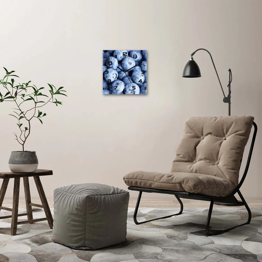 Blueberries Silent Wall Clock