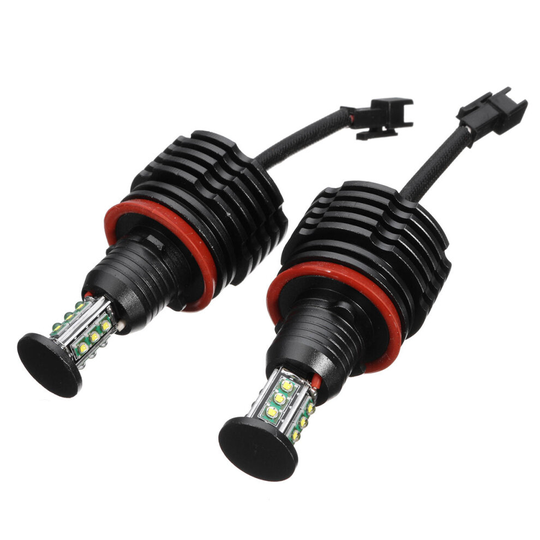 Pair H8 80W Daytime Running Lights White Angel Eyes Halo Bulb For BMW E90 E92 E82 E60 E70
