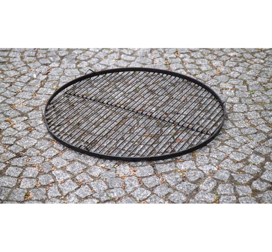 Tripod Grid In Black Steel, Sandblasted 80 Cm
