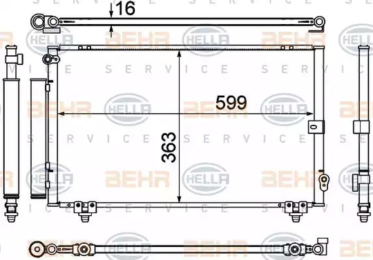 Condenser Air Conditioning 8FC351307-771 by Hella