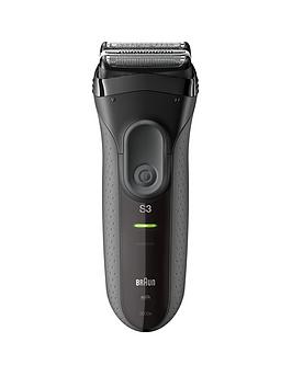 Braun Series 3 Proskin 3000S Electric Shaver, Black - Rechargeable Electric Razor