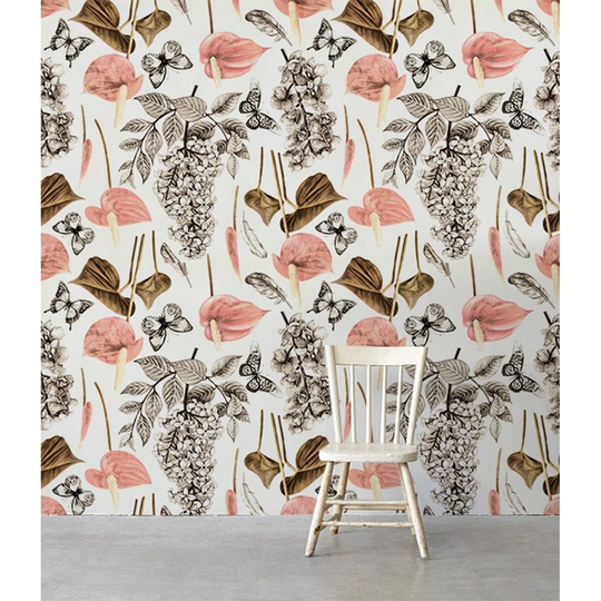 Walllpaper Roll 360X250cm Mural Decoration Kitchen Livingroom Bedroom Wallpaper Material With Print - Utensil Flowers Callasbutterfly