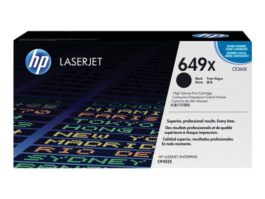 HP 649X Black Toner Cartridge - CE260X