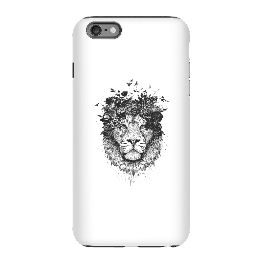 Balazs Solti Lion And Flowers Phone Case for iPhone and Android - iPhone 6 Plus - Tough Case - Gloss