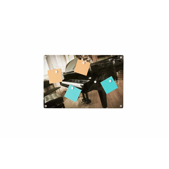 Grand Piano Magnetic Wall Mounted Photo Memo Board