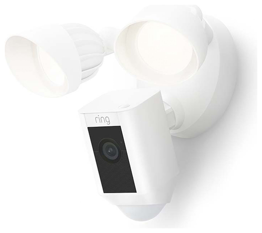 Ring Floodlight Wired Plus Cam Security Camera- White
