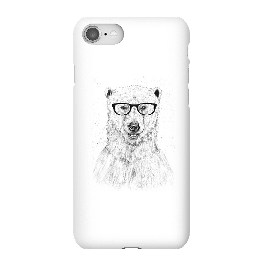 Balazs Solti Polar Bear And Glasses Phone Case for iPhone and Android - iPhone 8 - Snap Case - Gloss