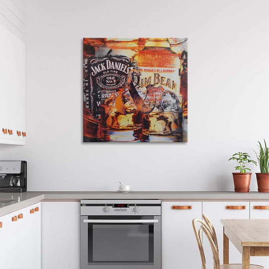 Canvas Print Whisky Bottle Alcohol