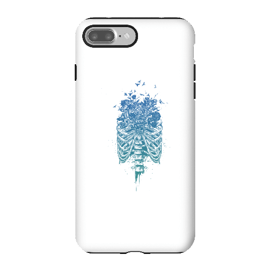Balazs Solti Ribcage And Flowers Phone Case for iPhone and Android - iPhone 7 Plus - Tough Case - Gloss