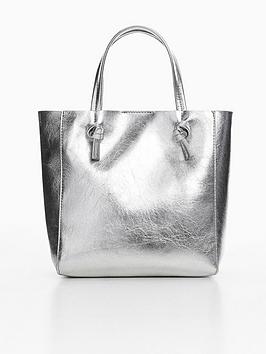 Mango Mango Silver Tote Bag