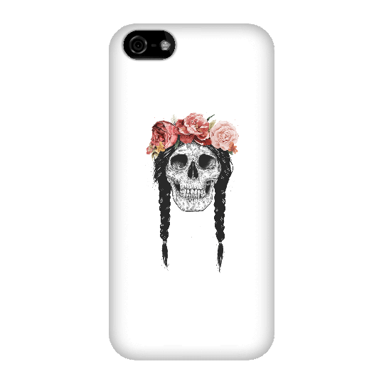 Balazs Solti Skull And Flowers Phone Case for iPhone and Android - iPhone 5C - Snap Case - Matte