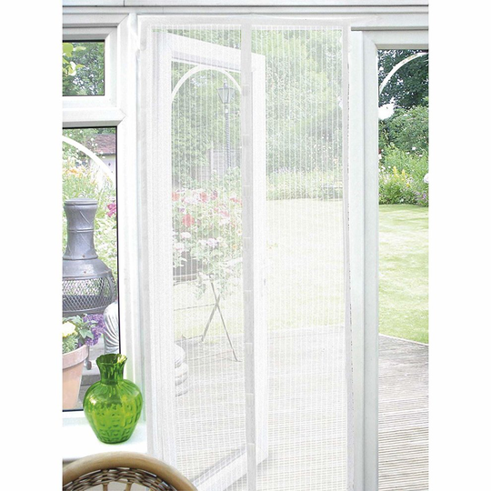 (White) GEEZY Magnetic Mesh Insect Curtain | Fly, Bug & Mosquito Screen