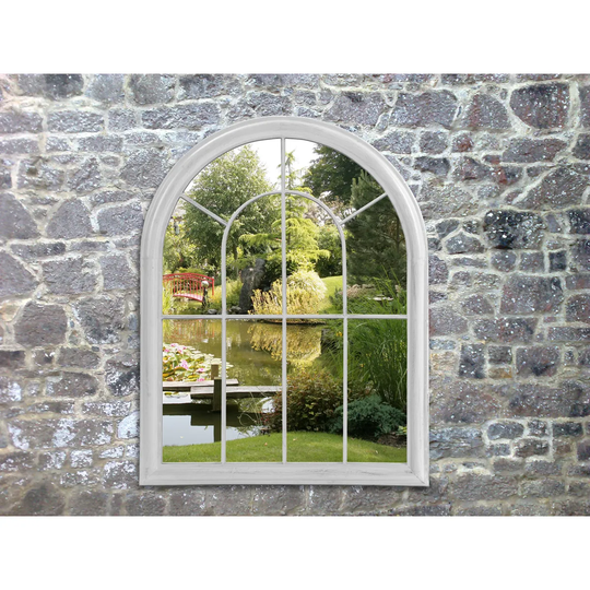 Suntime 88cm Arch White Window Mirror