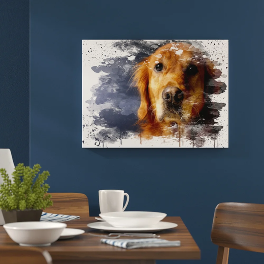 'Golden Retriever Dog' Graphic Art Print Poster