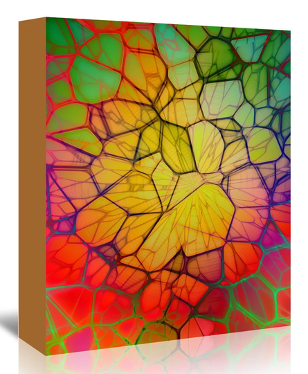 Colourful Mosaic - Wrapped Canvas Graphic Art Print